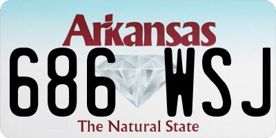 AR license plate 686WSJ