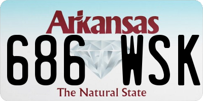 AR license plate 686WSK