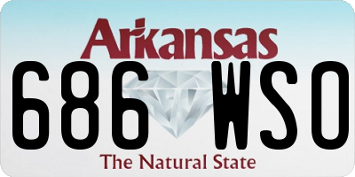 AR license plate 686WSO