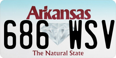 AR license plate 686WSV