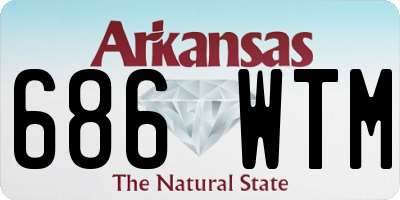 AR license plate 686WTM