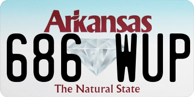 AR license plate 686WUP