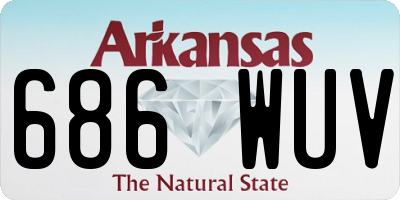 AR license plate 686WUV