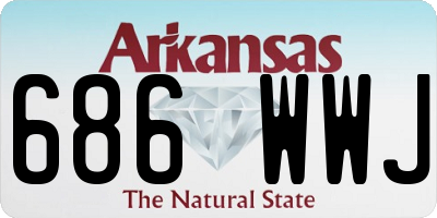 AR license plate 686WWJ