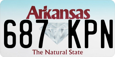 AR license plate 687KPN