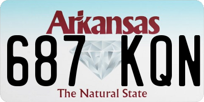 AR license plate 687KQN