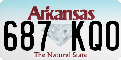 AR license plate 687KQO