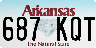 AR license plate 687KQT