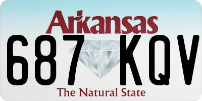 AR license plate 687KQV