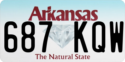 AR license plate 687KQW