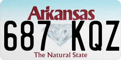 AR license plate 687KQZ