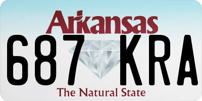 AR license plate 687KRA