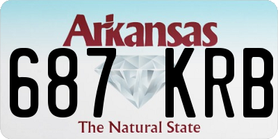AR license plate 687KRB