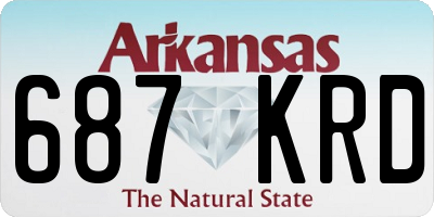 AR license plate 687KRD