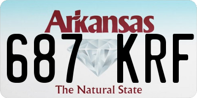 AR license plate 687KRF