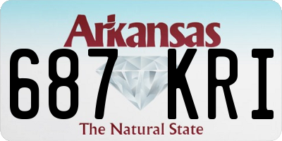 AR license plate 687KRI