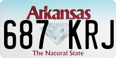 AR license plate 687KRJ