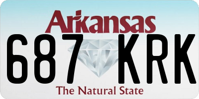 AR license plate 687KRK