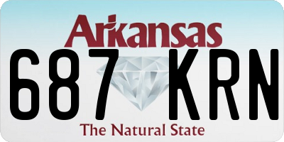 AR license plate 687KRN