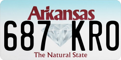 AR license plate 687KRO