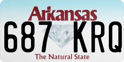 AR license plate 687KRQ