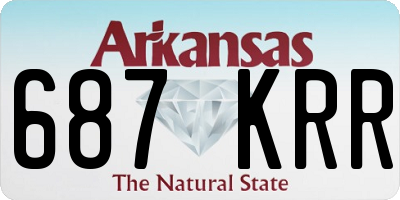 AR license plate 687KRR