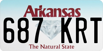 AR license plate 687KRT