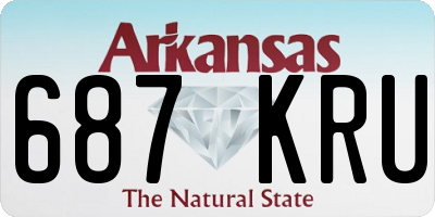 AR license plate 687KRU