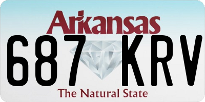 AR license plate 687KRV