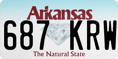 AR license plate 687KRW