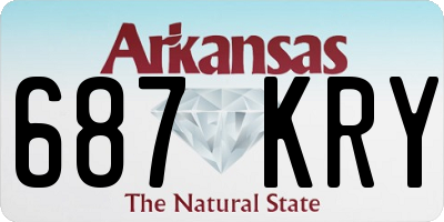 AR license plate 687KRY