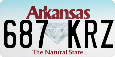 AR license plate 687KRZ