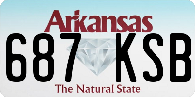 AR license plate 687KSB