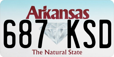 AR license plate 687KSD