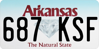 AR license plate 687KSF