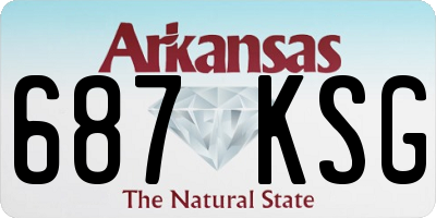 AR license plate 687KSG