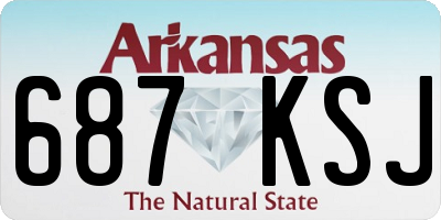 AR license plate 687KSJ