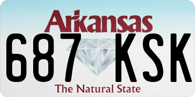 AR license plate 687KSK