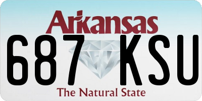 AR license plate 687KSU