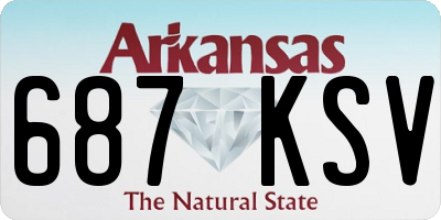 AR license plate 687KSV