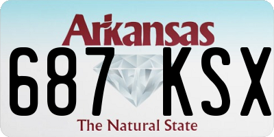 AR license plate 687KSX
