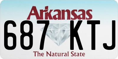 AR license plate 687KTJ