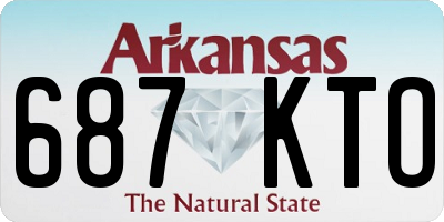 AR license plate 687KTO