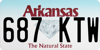 AR license plate 687KTW