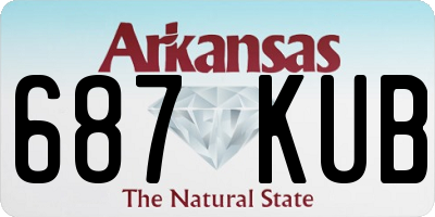AR license plate 687KUB