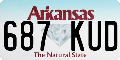 AR license plate 687KUD