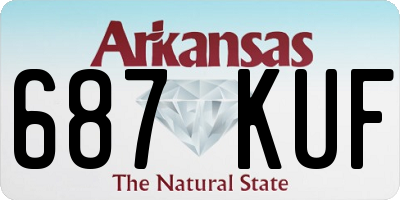 AR license plate 687KUF