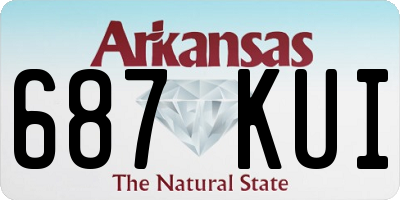 AR license plate 687KUI