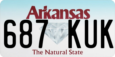 AR license plate 687KUK