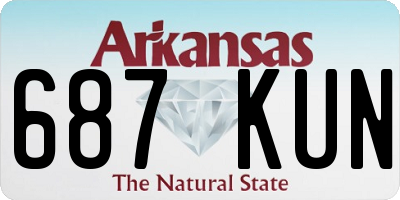 AR license plate 687KUN
